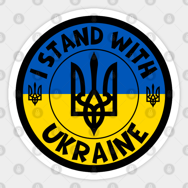 I Stand With Ukraine Sticker by Creatifly Graphic Tees